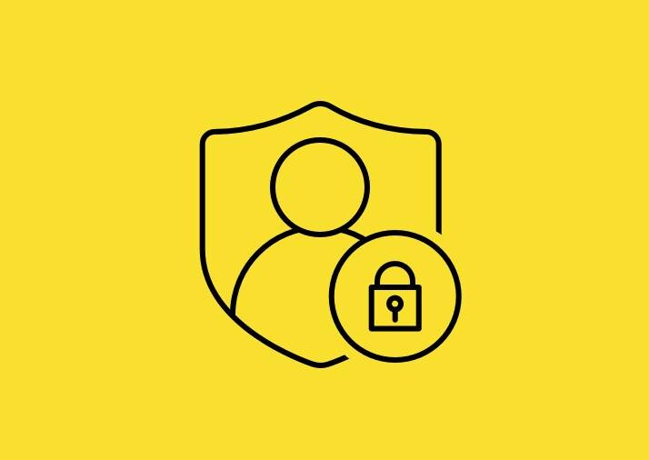 Icône personne et cadenas 